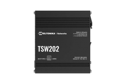 Teltonika | TSW202 | 10 Port Industrial Managed PoE+ Layer 2 Switch with 8 Port PoE+ and 2 SFP slots, Layer3 Features ** PSU not included ** - TT.TSW202