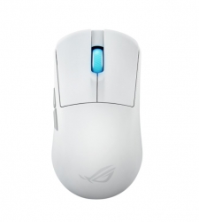 ASUS ROG Harpe Ace Mini White Ultralight 49-Gram Semi-Symmetrical Gaming Mouse, 42,000 dpi optical sensor,Tri-mode connectivity,ROG Optical Micro Swit