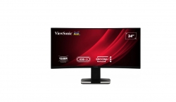 ViewSonic 34" Curved 3440x1440 120hz Business Education USB-C Dock, 65w Charger, RJ45, FreeSync, Spk, VDisplay, HAS, Superclear VA, Monitor VG3419C