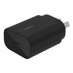 Belkin BoostCharge USB-C PD 3.0 PPS Wall Charger 25W - Black(WCA004AUBK),Dynamic Power Delivery,Compact,travel-ready design,USB-C PD 3.0 Certified,2YR WCA004AUBK