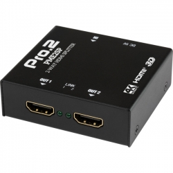 2 WAY HDMI SPLITTER 1 IN 2 OUT. displays an UItra HD source to two UItra HD displays - 006.010.0018