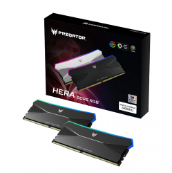PREDATOR HERA DDR5 96GB Black 48GBx2 6400Mhz 1R8 CL32 Supports Intel XMP 3.0 and AMD EXPO CL32-39-39-102 1.35 V BL.9BWWR.658