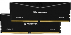 PREDATOR PALLASII DDR5 64GB Black 32GBx2 6000Mhz 1R8 CL30 Supports Intel XMP 3.0 and AMD EXPO CL30 BL.9BWWR.437