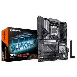 Gigabyte B850 EAGLE WIFI6E 1.0, AMD AM5, 4 x DDR5 up to 256 GB, 1 x HDMI, 4 x PCI Express x16, 3 x M.2, 4 x SATA, 6 x USB 3.2 B850 EAGLE WIFI6E 1.0