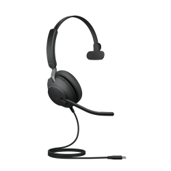 Jabra Evolve2 40 SE Wired USB-C UC Mono Headset, 360 BusyLight, Noise Isolationg Ear Cushions, 2Yr Warranty, Plug-and-play, 3-Microphone Technology