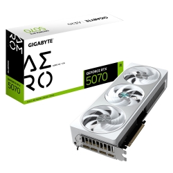 Gigabyte GeForce RTX™ 5070 AERO OC 12G, 2625 MHz, CUDA 6144, 128 Gbps, GDDR7,192 bit, PCI-E 5.0, P[SU 750W, DisplayPort 2.1b *3 HDMI 2.1b *1 GV-N5070AERO OC-12GD