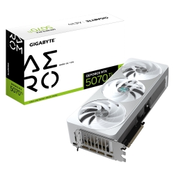 Gigabyte GeForce RTX™ 5070 Ti AERO OC 16G, 2588 MHz, CUDA 8960, 28 Gbps, GDDR7, 256 bit, PCI-E 5.0, PSU 750W, DisplayPort 2.1b x3 HDMI 2.1b x1 GV-N507TAERO OC-16GD