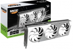 INNO3D nVidia GeForce RTX 5070 TI X3 OC White 16GB GDDR7 2482 MHz Boost Clock, RAM 28 Gbps, 3x DP, 1xHDMI 300x116x41mm N507T3-16D7X-176068W