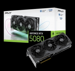 PNY GeForce RTX RTX5080,16GB,TRPLFAN,PB,PNY GPU CUDA Cores 10,752 Base Clock Speed 2.30 GHz Boost Clock Speed 2.62 GHz