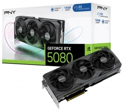 PNY GeForce RTX RTX5080,16GB,TRPLFAN,OC,PB,PNY GPU CUDA Cores 10,752 Base Clock Speed 2.30 GHz Boost Clock Speed 2.78 GHz