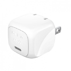 Belkin BoostCharge Compact USB-C PD Wall Charger with PPS 45W - White (WCA013auWH), Travel Friendly, (CEW) Coverage of Up to $2,500, 2 Years Warranty