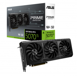 ASUS nVidia GeForce PRIME-RTX5070TI-16G 16GB GDDR7 2452MHz Boost Clock 28 Gbps 256-bit Digital Max Resolution 7680 x 4320