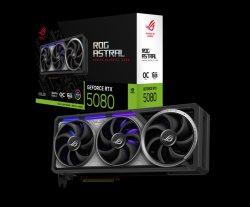 ASUS nVidia GeForce ROG-ASTRAL-RTX5080-O16G-GAMING GDDR7 OC Edition GDDR7 2760 MHz Boost Clock 30 Gbps 256-bit Digital Max Resolution 7680 x 4320