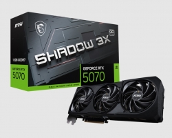MSI nVidia GeForce RTX 5070 12G SHADOW 3X OC, PCI Express Gen 5, Boost: 2542 MHz, CUDA 6144 Units, 12GB GDDR7, HDMI x 1