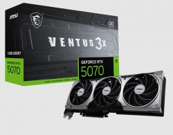 MSI nVidia GeForce RTX 5070 12G VENTUS 3X OC, PCI Express Gen 5, Boost: 2542 MHz, CUDA 6144 Units, 12GB GDDR7, HDMI x 1