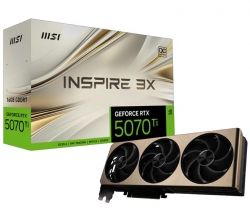 MSI nVidia GeForce RTX 5070 Ti 16G INSPIRE 3X OC PLUS, PCI Express Gen 5, Boost: 2482 MHz, CUDA 8960 Units, 16GB GDDR7, HDMI x 1