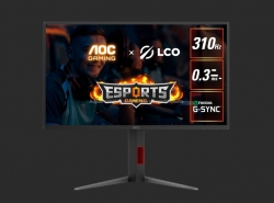 AOC 24.5' Fast IPS,1920 1080 FHD, 310Hz, 0.3ms, HDR400, HAS Stand, G-sync Compatible Gaming Monitor