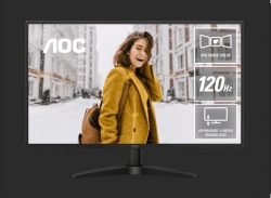 AOC 27' 120Hz 1920 1080 (FHD), 300 cd/m2, VGA 1, HDMI 1.4 1 1ms AdaptiveSync IPS Monitor. Office and Home. 2025