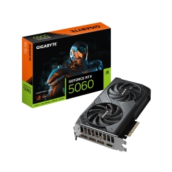 Gigabyte GeForce RTX 5060 WINDFORCE OC 8G, 2512 MHz, CUDA 3840, 28 Gbps. GDDR7, 128 bit, PCI-E 5.0, PSU 450W, DisplayPort 2.1b *3 HDMI 2.1b x1