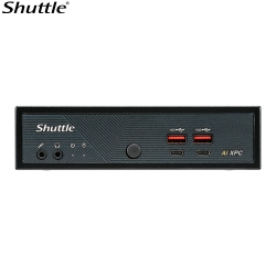 Shuttle AI XPC, Intel ® Meteor Lake Core Ultra 7 155H processor, 2x DDR5, 3x M.2 2280, 2x HDMI, 2x DP, 8x USB, 4x 2.5G LAN, 1x M.2 2230 DN11H7