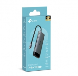 TP-Link UH7021C USB Type-C 7-in-1 Hub Powerful 100W Fast Charging, 5 Gbps SuperSpeed Data Transfer, Easy to Use with Plug & Play