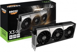 INNO3D nVidia GeForce RTX 5090 X3 OC 32GB GDDR7 2452MHz Boost Clock, RAM 28Gbps, 3x DP, 1xHDMI 333x137x60mm (3-slot)