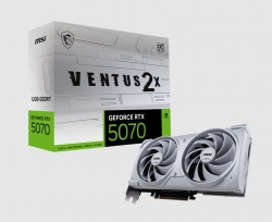 MSI nVidia GeForce RTX 5070 12G VENTUS 2X OC WHITE, PCI Express Gen 5, Boost: 2542 MHz, CUDA 6144 Units, 12GB GDDR7, HDMI x 1