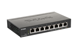 D-Link | DGS-1100-08PV2 | 8 Port Gigabit Smart Managed PoE Switch with 8 PoE Ports (64W PoE budget)