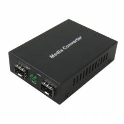 Plusoptic Fibre SFP to Fibre SFP media converter. Convert signals between different fiber types/modes