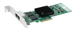 PCIE NIC, Dual Port 10/100/1000 Mb RJ45 Copper with Intel I350AM2 Controller