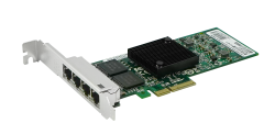 PCIE NIC, 4 Port 10/100/1000 Mb RJ45 Copper with Intel I350AM4 Controller