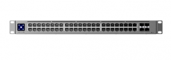 Ubiquiti | USW-Pro-Max-48-PoE | UniFi 48 Port (8x 2.5G PoE+ Ports, 8x 2.5G PoE++ Ports, 24x 1G PoE+ Ports and 8x 1G PoE++ Ports) Pro Max Layer 3 Etherlighting Switch, with 4 SFP+ Ports, 720W total PoE availability