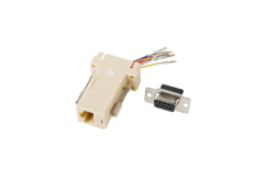 RJ45F to DB9F Adaptor - Re-wireable