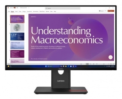 LENOVO ThinkVision T24D-40 23.8'/24' 120Hz FHD IPS Monitor USB-C Dock 1920x1080 Height Adjust Tilt Swivel Pivot Daisy Chain HDMI DP LAN 4xUSB Hub VESA