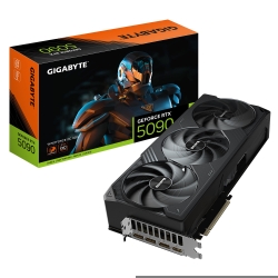 Gigabyte GeForce RTX 5090 WINDFORCE OC 32G, 2467 MHz, CUDA 21760, 28 Gbps, GDDR7, 512 bit, PCI-E 5.0, PSU 1000W, DisplayPort 2.1b *3 HDMI 2.1b *1