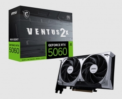 MSI nVidia GeForce RTX 5060 8G VENTUS 2X OC, PCI Express Gen 5 x16, Boost: 2527 MHz, CUDA 3840 Units, 8GB GDDR7, . HDMI x 1
