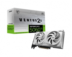 MSI nVidia GeForce RTX 5060 Ti 16G VENTUS 2X OC WHITE PLUS, Boost 2602 MHz, CUDA 4608, 16GB GDDR7, 28 Gbps, 600W PSU, HDMI x 1 (embargo)