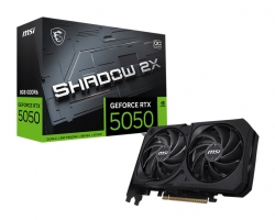 MSI nVidia GeForce RTX 5050 8G SHADOW 2X OC, Boost: 2602 MHz, CUDA 2560 Units, 8GB GDDR6, HDMI x 1 (embargo)