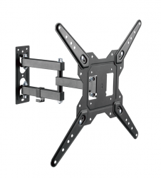 Brateck LPA68-443 Economical Full-Motion TV Wall Mount, Fit Screen Size: 23'-55' Up to 30 KG, Fine Texture Black,382x430x430mm (new)