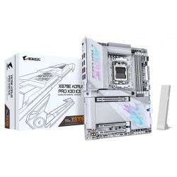 Gigabyte X870E A PRO X3D ICE: AM5, DDR5 256GB, ALC1220, 5GbE LAN, Q-Flash, Smart Backup, GCC, ATX, Win11, Ryzen 7000 9000