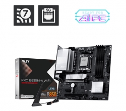 MSI PRO B850M-A WIFI, AM5, 4x DDR5 256GB, 1x HDMI, 1x PCI-E x16 slot, 3x M.2,4x USB2.0, 3x USB C, Wi-Fi 7