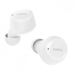 Belkin SoundForm Bolt 2 Wireless Earbuds - White (AUC009fqWHV2), 28 Hours Playtime, Bluetooth 5.3 Pairing, IPX5-Rated, 6mm Drivers, 2 Years Warranty