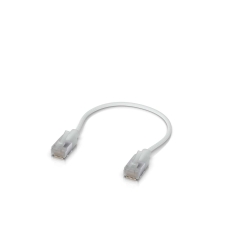 Ubiquiti UniFi Premium Patch Cable,0.15M, Single-Pack, White, Ultra-Thin Braided Patch Cable, Designed Optimized 10GbE Networking