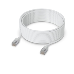 Ubiquiti UniFi Premium Patch Cable, 15M, White, Ultra-thin Braided Patch Cable, Designed And Optimized For 10 GbE Networking.