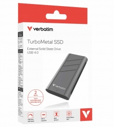 Verbatim Metal Mini SSD USB 3.2 Gen 2 1TB ,High speed data transfer up to 3700 MB/s read and 3600 MB/s write