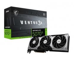 MSI RTX 5070 Ti 16G VENTUS 3X PZ OC, 16GB GDDR7, 8960 CUDA cores, 28Gbps, 300W, PCIe Gen 5, 4-display support, up to 8K, HDMI 2.1b, 16-pin power