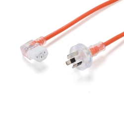3m Medical IEC Right Angled C13 to 10A Mains Power Cord | Orange