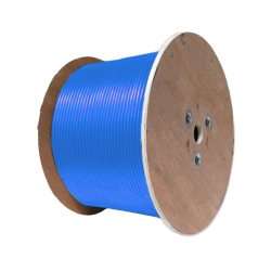 CAT6A U/FTP Cable on Wooden Drum w/ PVC Jacket | 305m Roll Blue
