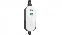 MSI Portable EV Charger White Ezgo 10A+15A+Home kit, Single Phase, 230V, 1PH, 2.3KW & 3.4KW, 5M Type 2 Charging gun, 1.8'LCD, IP66, 1.5T, Bluetooth 9S6-C80611-004