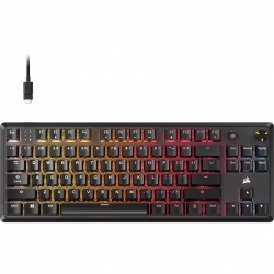 Corsair K70 CORE TKL RGB Mechanical Gaming Keyboard, MLX Red switches, full key rollover, RGB, 1,000Hz, USB wired, iCUE support, PC/Mac/Xbox